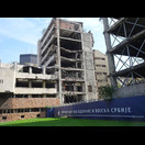 Das während des NATO-Bombardements 1999 beschädigt Verteidigungsministerium